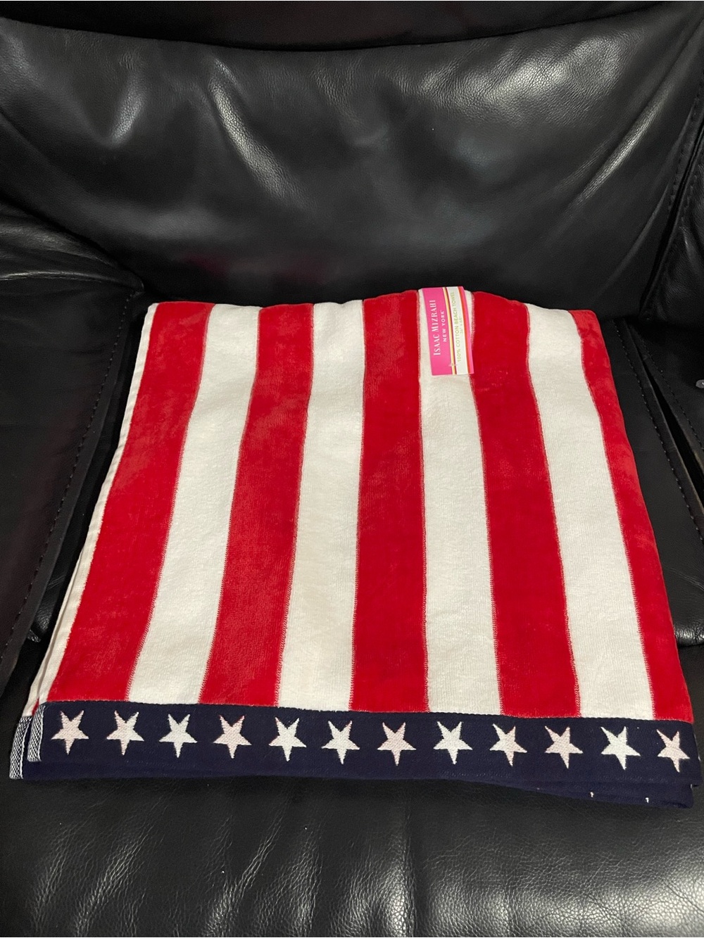 Patriotic Isaac Mizrahi Beach Towel - Patriotic Beach Towel